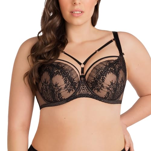 Gorsenia Soutien-Gorge Non-Rembourré K804 Goya en Dentelle Noire