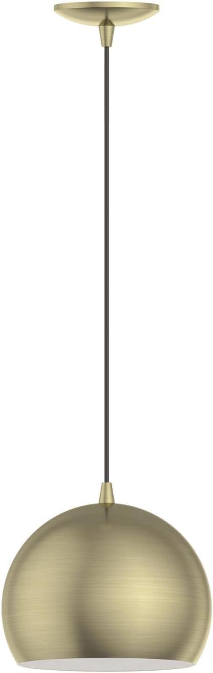 Livex Lighting, 40801-01, Piedmont, Globe Pendant, Antique Brass