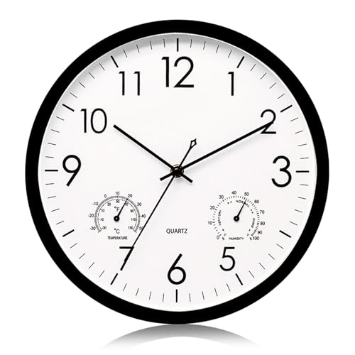 Reloj impermeable de cuarzo con higrómetro integrado para oficina 2