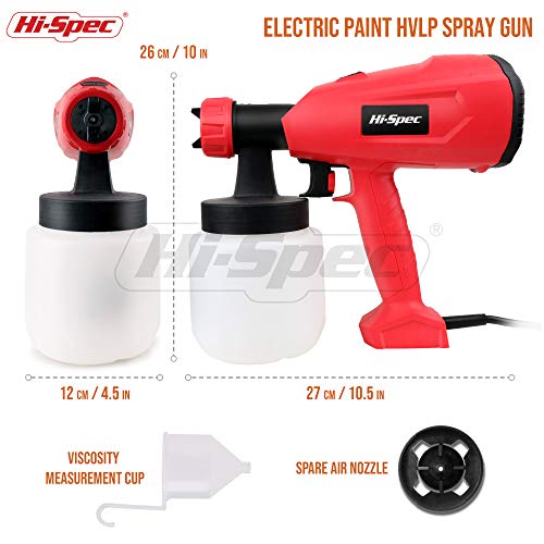 HiSpec Heavy Duty 2.2A Electric Paint Spray Gun with 27fl.oz. Paint
