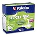 VERBATIM cd-rw media 12x 700mb 80min branded slim case 10-pk