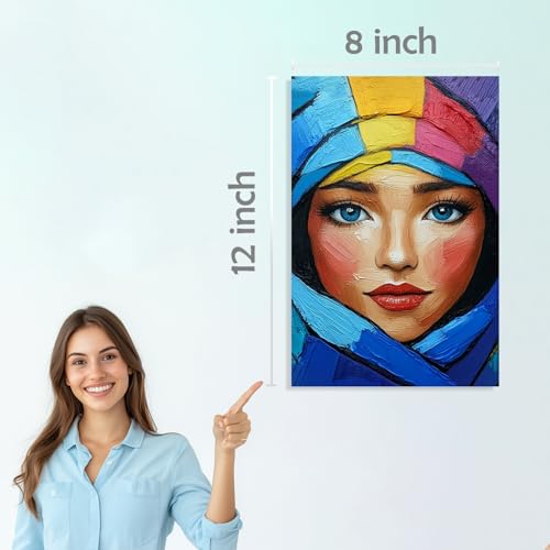 Image of SiddArtify Abstract Portrait Wall Art Prints Set - Modern Woman Poster Decor for Living Room Bedroom Office - 8x12 Sticker Pack of 6
