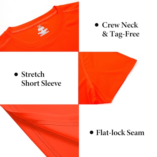T-shirt Moheen orange à manches courtes douceur et coupe ajustée - 4