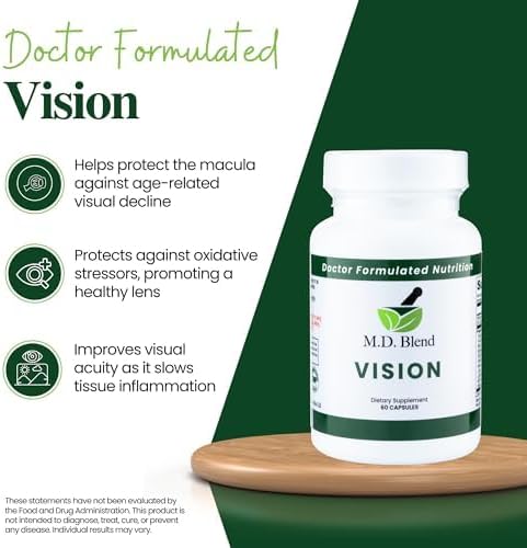 Miniatura 2 de Vision - Formulado por expertos, mezcla natural y robusta para la visión, macular y bienestar ocular, con luteína, zeaxantina, astaxantina, zinc,