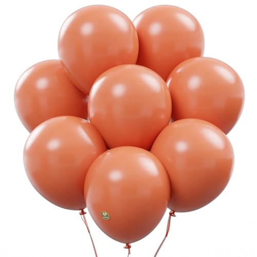 Image of AFTERLOON Biodegradable Natural Rubber Latex Balloons 24 pcs Grapefruit Red 10 Inch, Plastic-Free Alternative Matte Color Durable Thickened Extra Strong Helium Float, ballon Globos Decor De Fiestas