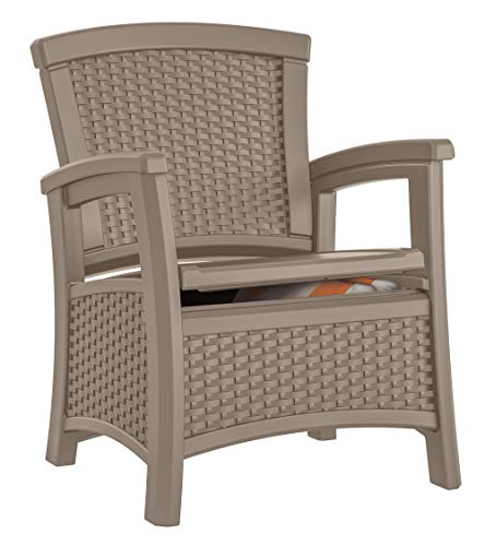Suncast Elements Club Chair with Storage, Java - Image 5