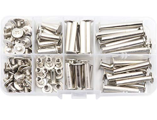 image for LBY 120pcs Phillips Chicago Screws Binding Screw Posts,M5 x 10/15 /20/