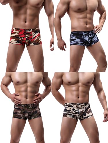 Men's Camouflage Boxer Briefs Low Rise Mens Under Comfort Ultra Soft Stretch underwear2