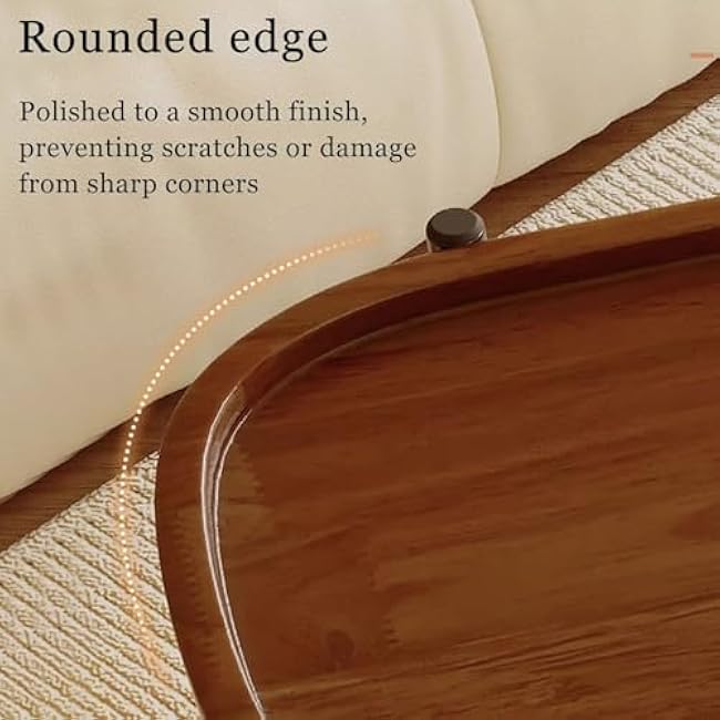 Kitchen Cart on Wheels - 2 Tier Rolling Kitchen Table Cart with Locking Casters, Wood Coffee Bar Cabinet for Dining Room Pantry Office-rIBKJaGC