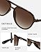 Fozono Retro Aviator Sunglasses Women Men Classic Trendy Vintage Double Bridge Aviators Sun Glasses UV Protection Tortoise Frame/Gradient Brown Lens