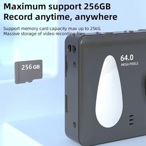 Caméscope numérique 4K HD noir avec écran 2,4 pouces IPS et fonction automatique - 6