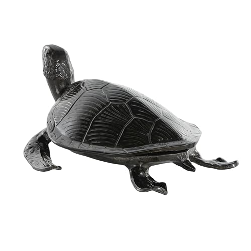 Estatua decorativa tortuga de aluminio 15 x 12 x 6 pulg miniatura 3