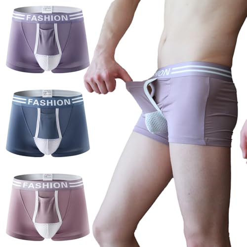 Ropa interior transpirable con bolsillo pantalones cortos de pierna