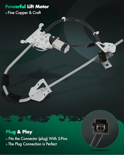 Image of SCITOO Power Window Regulator and Motor Fit for 1987 1988 1989 1990 1991 1992 1993 1994 1995 1996 for Jeep Cherokee Front Left Side 741-538