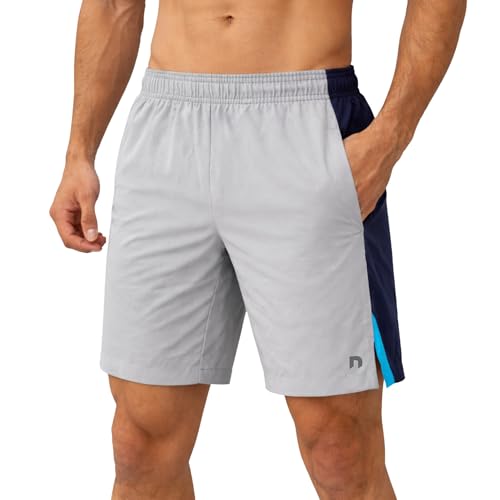 Image of NEVER LOSE Stylish Shorts for Men with Dual Color Design & Side Cut, Gym Shorts Men Workout, Running Shorts, Comfortable Sports Bermuda Shorts