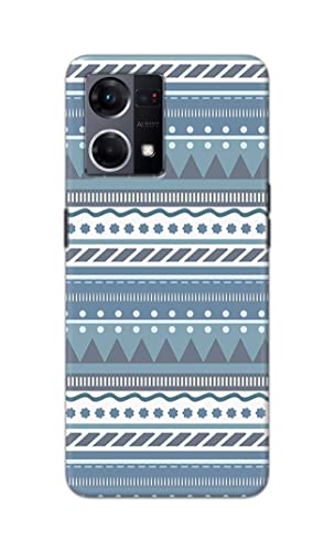 Image of Printed Hard Back Cover Case for Oppo F21 Pro 4G | Oppo F21s Pro 4G Back Cover (Seamless Geometric Tribal Pattern) -1803