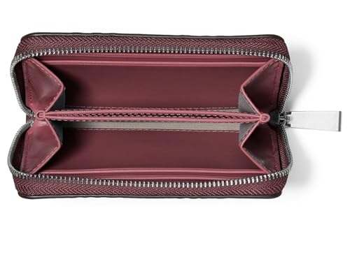 Image of Michael Kors Women's Jet Set Small Zip Around Card Case, Oxblood, Small
