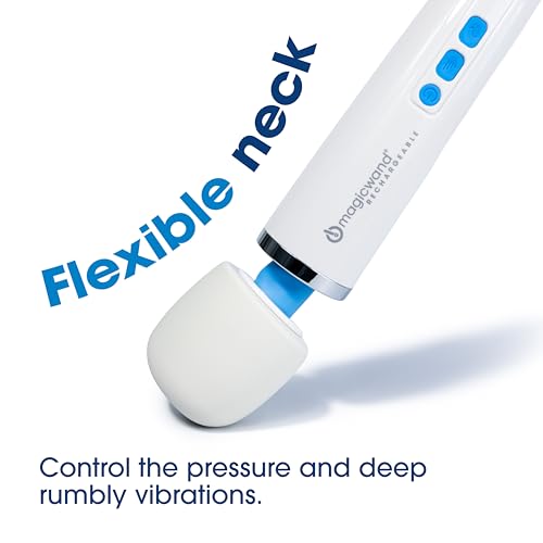 Image of Magic Wand Rechargeable - Cordless 4-Speed, 4 Patterns Personal Handheld Wand Vibrator for Women, Men, & Couples - Flexible Silicone Head, Rechargeable with Plug-and-Play Power Option - HV-270 | 4-Speed, 4 Patterns, For Women, Men, & Couples, Flexible Silicone Head, Plug-and-Play Power Option