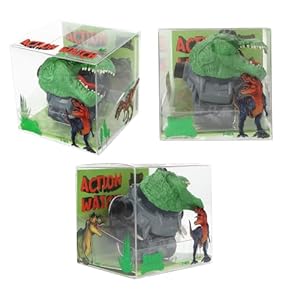 Depesche 12637 Dino World - Armbanduhr mit Projektor für Kinder, in Grau mit T-Rex Motiv und Muster, digitale Uhr mit Datums-Anzeige, inklusive Batterie