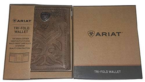 Custom Proud Veteran Tan Premium Shield Tri-fold Leather Wallet4