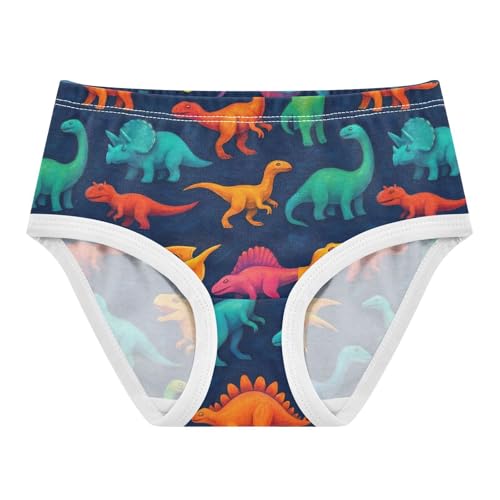Joisal Print Toddler Underwear Floral 2t Cotton Cute Panties Girl Colorful Dinosaurs Dark Blue Kids Undies Briefs