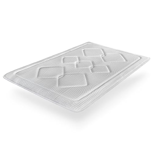 Topper Viscogel Efecto Frío Polar Dreams SonnoMattress, 4 cm Altura, Tejido Hilo Frío Transpirable, Adaptable, Sensación Fresca - 70x180x4