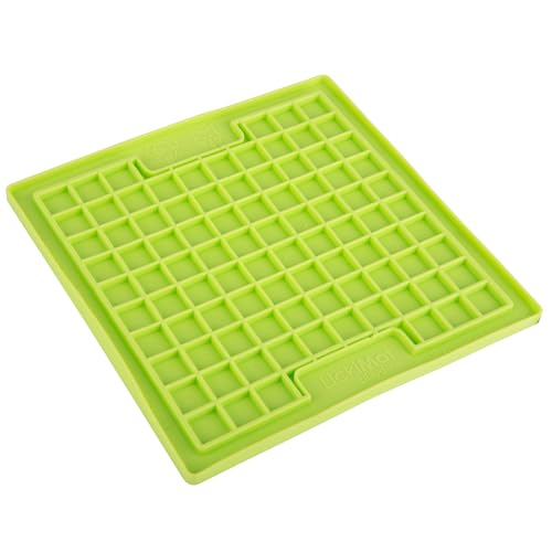 Image of Lickimat Classic Playdate, Cat Slow Feeder for Feline Boredom and Anxiety Reduction; Perfect for Food, Treats, Yogurt, or Peanut Butter. Fun Alternative to a Slow Feed Cat Bowl or Dish, Green