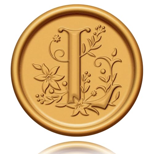 KKJCXY 20 Pack Letter L Wax Seal Stickers, Antique Gold Initial Alphabet Self-Adhesive Wax Stickers for Wedding Party, Birthday, Christmas Envelope Seals