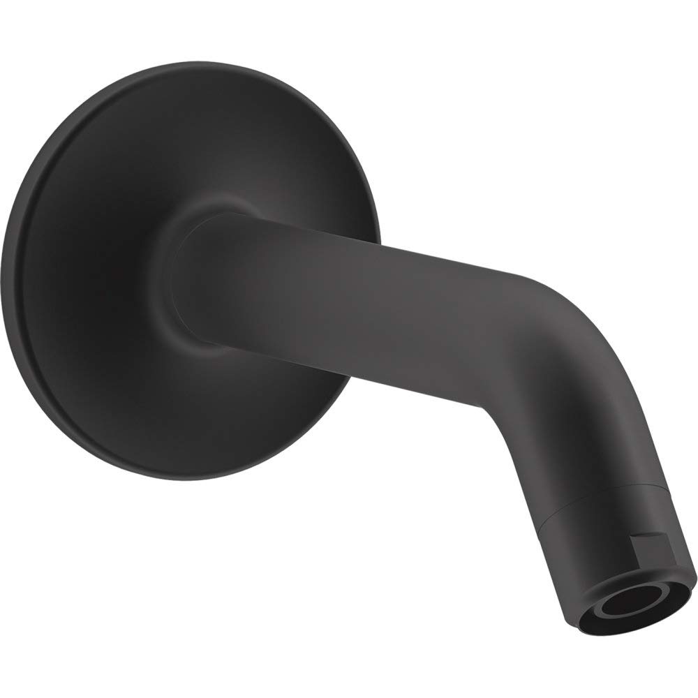 KOHLER 933-BL Purist Shower Arm and Flange, Showerhead Fittings, 1/2-14 NPT Connection, Fits any KOHLER Showerhead, Matte Black