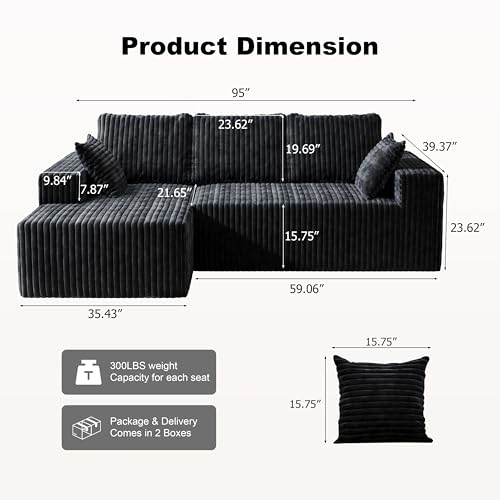 Image of Bean Bag Chairs for Adults Floor Gaming Bean Bag Chair Memory Foam BeanBag Chair Bean Bag Sofa (White, 95 inch+Left Chaise White)