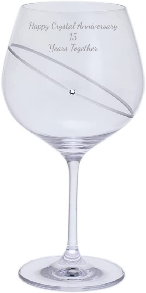 Verres à gin Copa cadeau anniversaire de mariage 15 ans Dartington