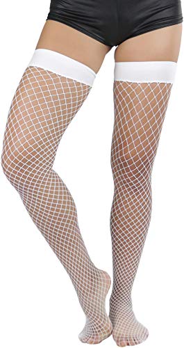 Image of ToBeInStyle Womens Versitile and Stylish Every-day Fishnet Thigh Highs