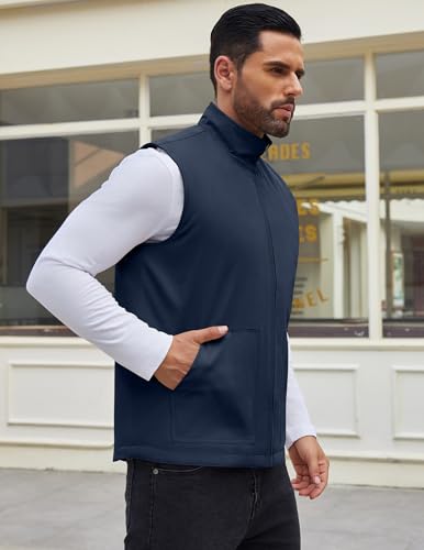 COOFANDY Men's Casual Outerwear Vest Lightweight Zip Up Sleeveless Jacket Outdoor Work Hiking Travel Golf Vest with Pockets3