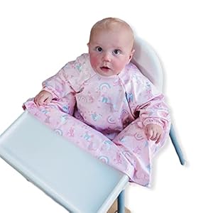 BIBaDO – Baby & Toddler Feeding Coverall Bibs, Baby Led Weaning Bib, Long Sleeve Bib, Easy to Clean Baby Bibs for Eating…