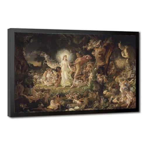 Tableau The Quarrel of Oberon and Titania par Sir Joseph Noel Paton en toile 61x91 cm