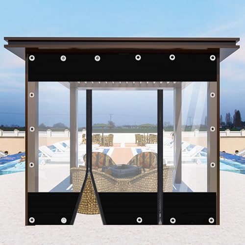 Auvent d'extérieur imperméable en PVC transparent de 2,5 x 3,8 m - 2