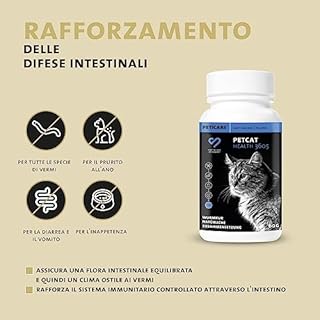 Peticare Mix vermifugo per gatti | Integratore alimentare naturale | Polvere per il benessere intestinale | Formula naturale | Non è un antielmintico | Con l'innovativo complesso Corvitalis®