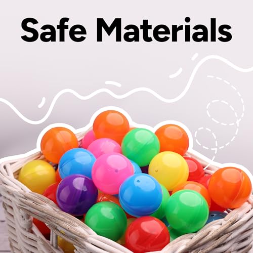 Empty Colored Round Capsules 2 inch 50 pcs Bulk 7 Colors Capsule for Gumball Machines Plastic Containers 50 mm