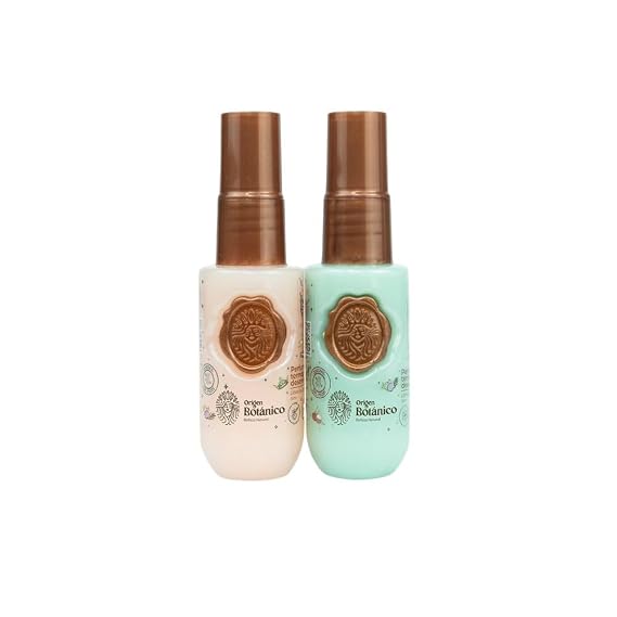 Origen Botanico Shampoo de Jalea real x 400 ml Tratamiento de Jalea Real de Origen Botanico x 400ml Mascarilla de origen botanico x 400ml y Mini duo perfume termoprotector desenredante (5 Pack)