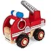 WOOMAX - Camión bomberos, camión bomberos juguete, camión bomberos de madera, coches de juguete, camión de bomberos con escalera, Juguetes educativos, juguetes bebés 18 meses (46463)