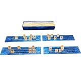 Ready Covers Lucite Rumikub Premium Set – Piastrelle, supporti e contenitore in acrilico inclusi (marmo blu/marmo bianco)