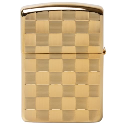 Encendedor Zippo aceite con diseño dorado y doble cara miniatura 3