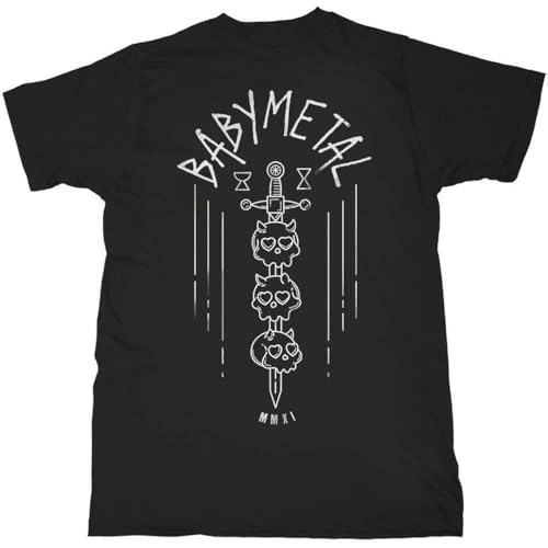 Babymetal Skull Sword Official Tee T-Shirt Mens Unisex (Medium) Black