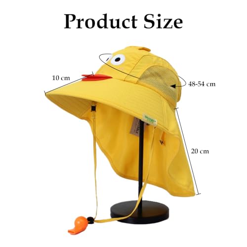Image of SYGA Children's Cute Pink Bunny Sun Hat UPF 50+ Wide Brim UV Protection Bucket Hat, Lightweight Breathable Summer Beach Fishing Hat for 3-10 Years Boys & Girls