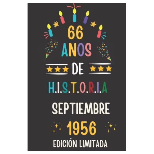 CUADERNO, 66 AÑOS DE HISTORIA SEPTIEMBRE 1956 EDICIÓN LIMITADA: Regalo de 66 cumpleaños para mujeres y hombres, ideas de 66 cumpleaños... un ... regalo de 66 cumpleaños para él/ella.