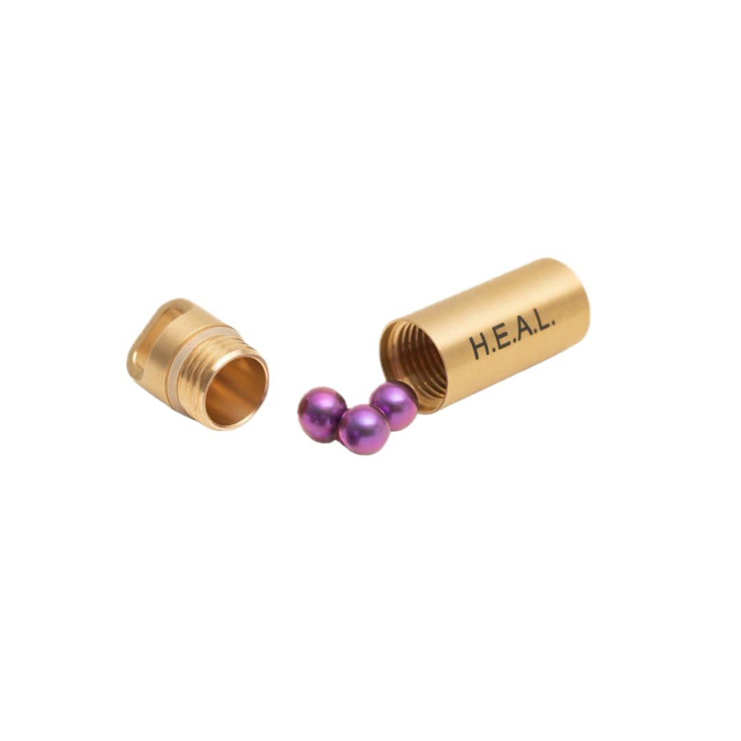 H.E.A.L. Capsule Petite - -Charged Titanium Spheres, Compact & Lightweight Wellness Device, Certified by BESA & IGEF, Includes Free Lanyard