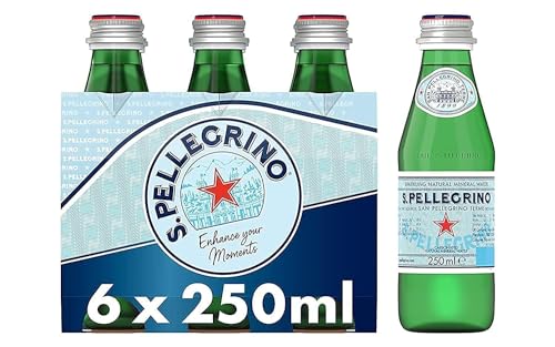 San Pellegrino Sparkling Natural Mineral Water Glass 6x250ml