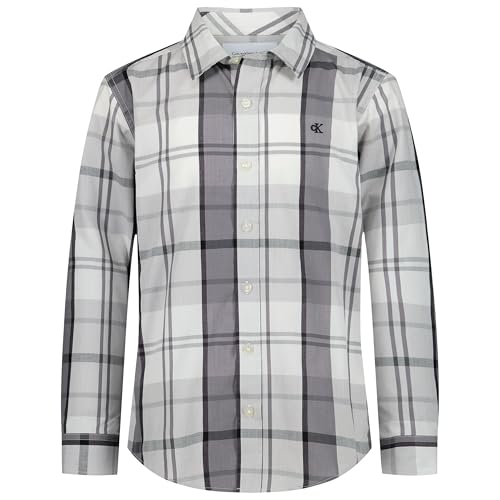 Image of Calvin Klein Boys Long Sleeve Woven Button-Down Shirt
