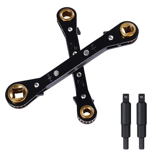 4PCS HVAC Service Wrench Set Ratchet Wrenches (3/8 1/4 3/16 5/16)