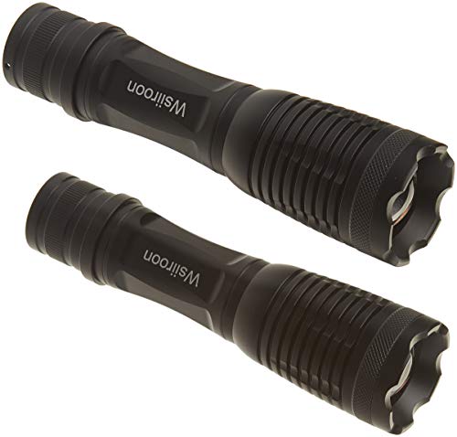 Ultra-Bright LED Flashlight, Wsiiroon CREE XML-T6 LED Flashlight, Zoomable, IP65 Water-Resistant, Portable, 5